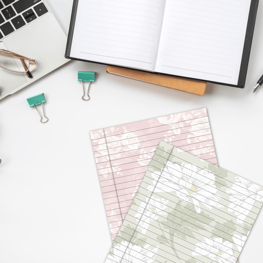 Vintage flowers note book pages -  صفحات دفتر ورود عتيقة