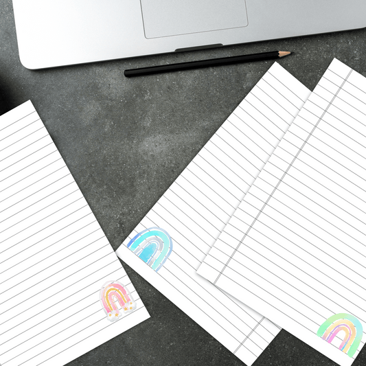 Rainbow note book pages -  صفحات دفتر رين بو