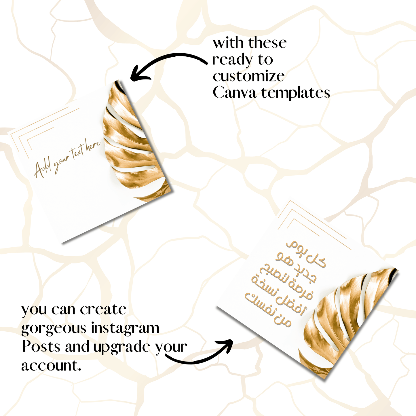 25 IG Post Templates Gold theme