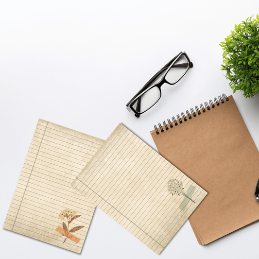 Vintage note book pages -  صفحات دفتر بطابع عتيق