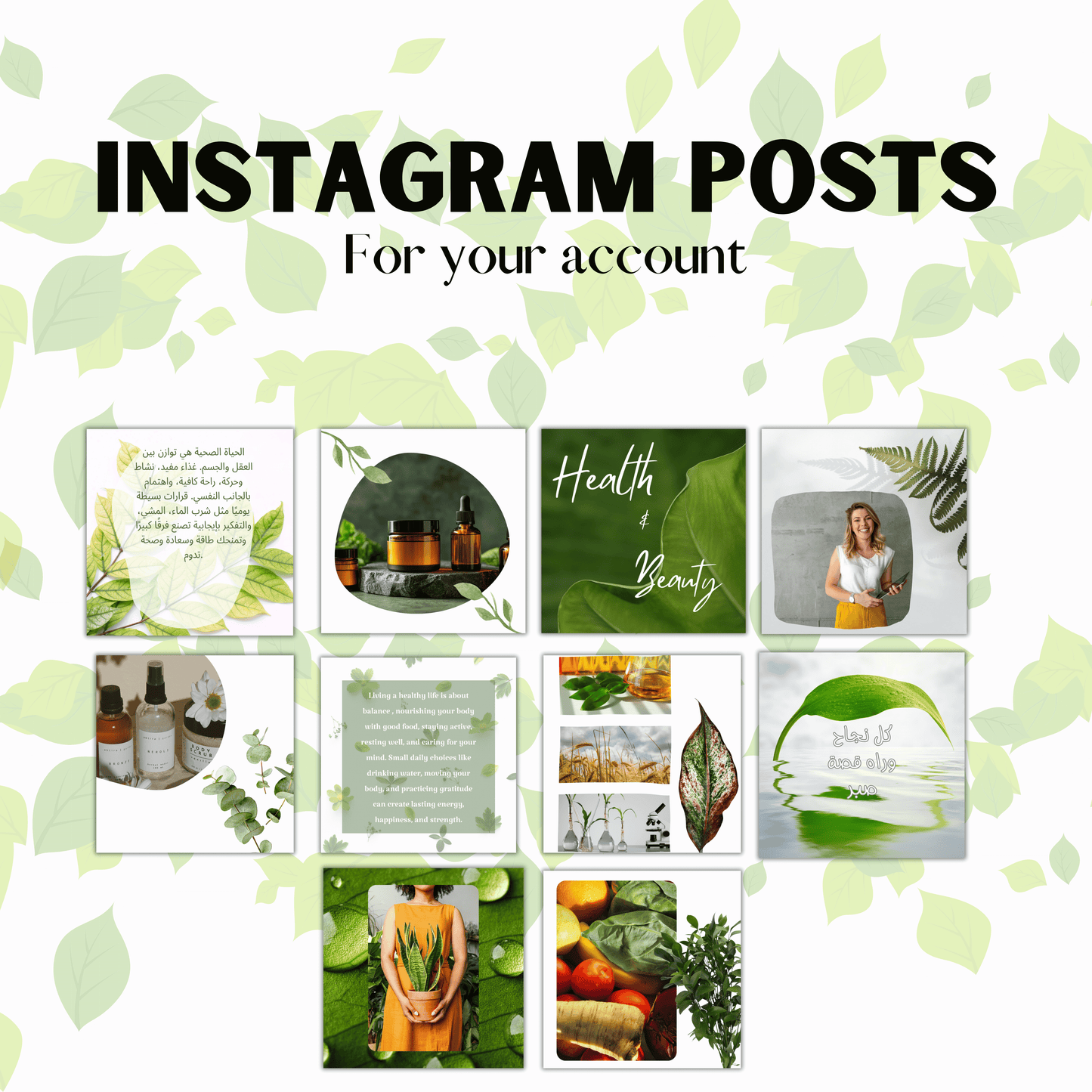 25 IG Post Templates Botanical theme