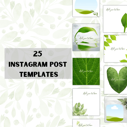 25 IG Post Templates Botanical theme