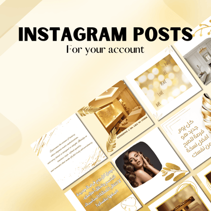25 IG Post Templates Gold theme