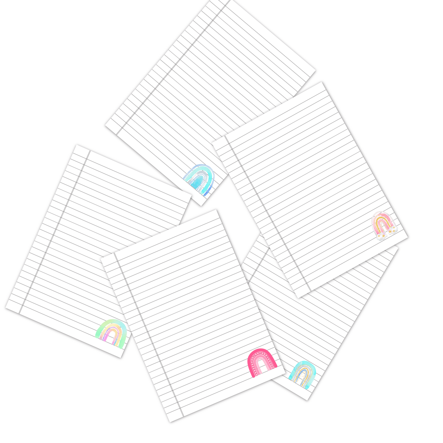 Rainbow note book pages -  صفحات دفتر رين بو