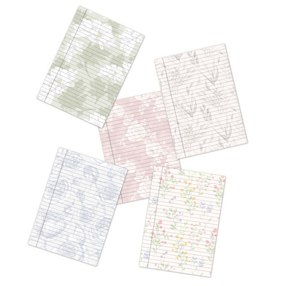 Vintage flowers note book pages -  صفحات دفتر ورود عتيقة