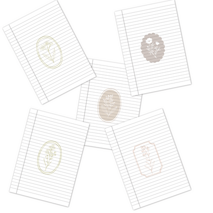 simple Vintage note book pages - صفحات دفتر بطابع بسيط