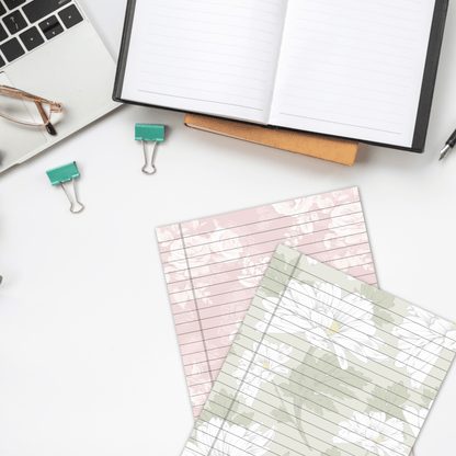 Vintage flowers note book pages -  صفحات دفتر ورود عتيقة