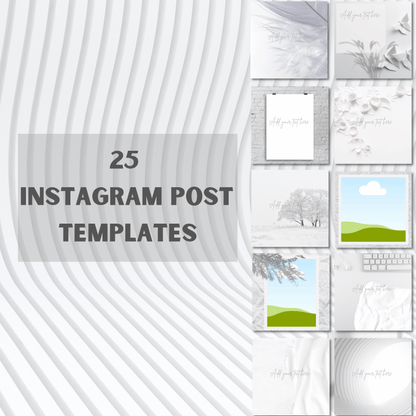 25 IG Post Templates white theme