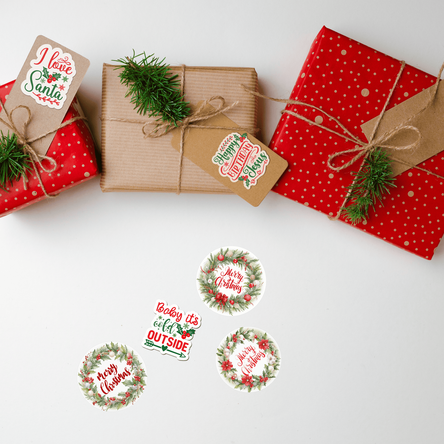 Christmas  Stickers Pack 1  باقة ملصقات عيد الميلاد