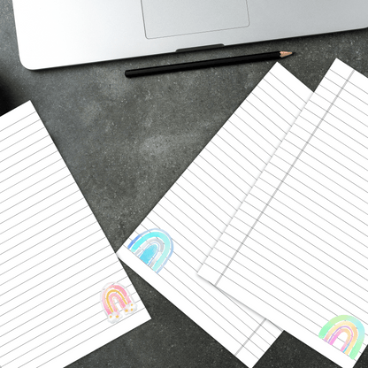 Rainbow note book pages -  صفحات دفتر رين بو