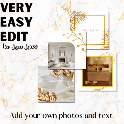 25 IG Post Templates Gold theme