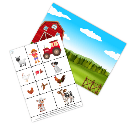 cut and paste farm animals قص ولصق حيوانات المزرعة
