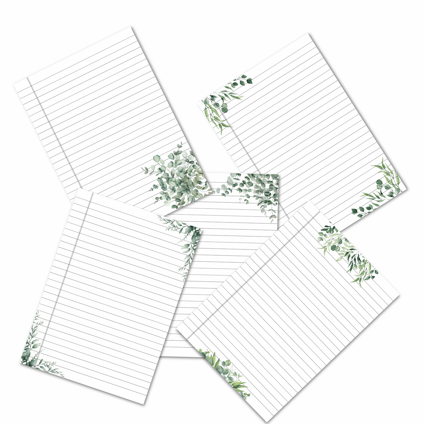 Classic Botanical Style Notebook Pages -  صفحات دفتر بطابع نباتي كلاسيكي